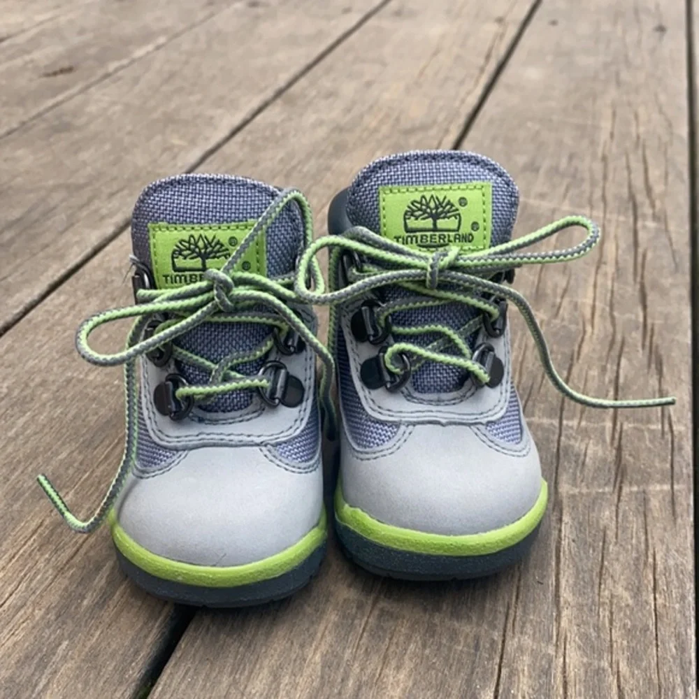 Timberland Toddler Field Boots Grey and Green